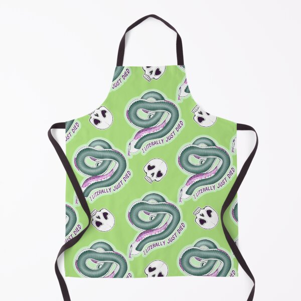 Item preview, I Literally Just Died Hognose Skulls Pattern Green designed and sold by Kirin-Riki.