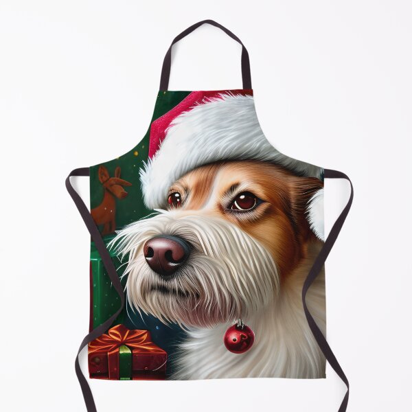 Item preview, Christmas Kromfohrlander Wearing A Santa Hat designed and sold by ZenEverAI.
