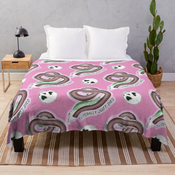 Item preview, I Literally Just Died Hognose Skulls Pattern Pink designed and sold by Kirin-Riki.