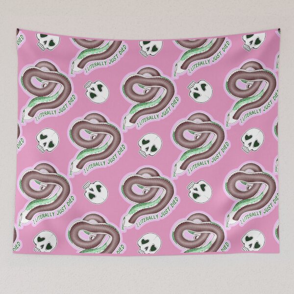 Item preview, I Literally Just Died Hognose Skulls Pattern Pink designed and sold by Kirin-Riki.