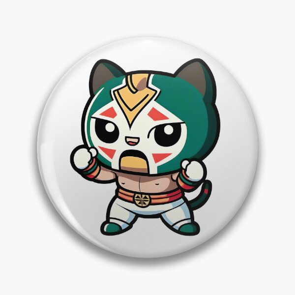 Aperçu de l'œuvre Chats Lucha Libre | Lutte mexicaine | Chats Kawaii | Chats Chibis | Chats animés | Lucha Libre Chats 17 créée et vendue par Catcosm.