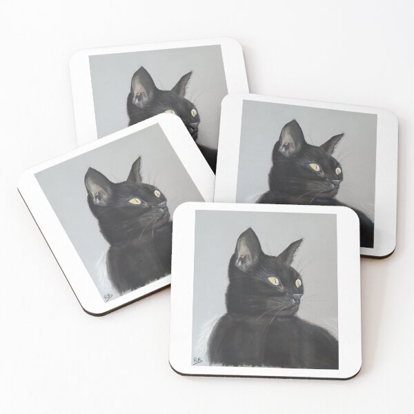 Item preview, Original Pastel Haughty Black Cat by Roxane Rochelle designed and sold by ROXANEDS.