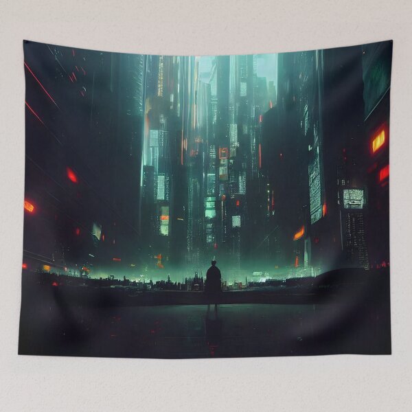Item preview, Futuristic Dystopian City designed and sold by Foodcolored.