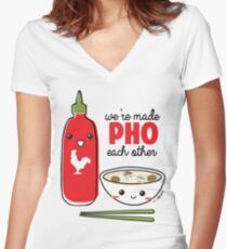 We're Made PHO Each Other Women's Fitted V-Neck T-Shirt