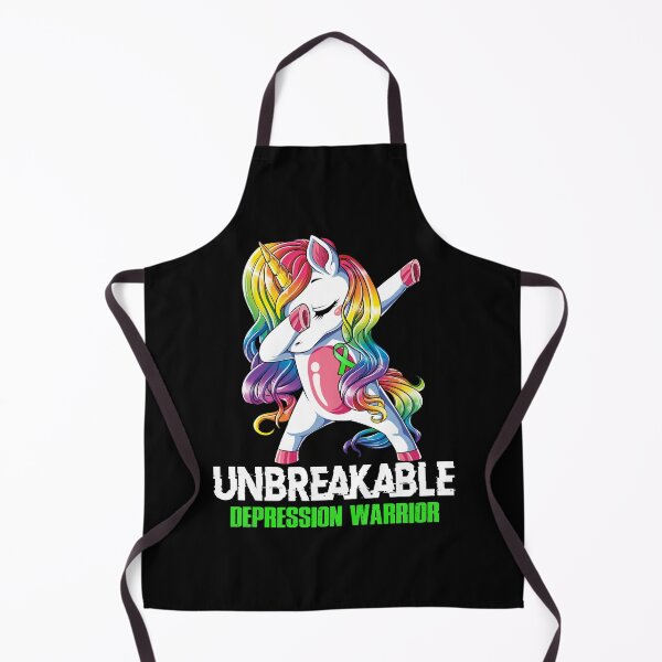 Item preview, Depression Awareness - Unicorn Depression Warrior Ribbon UNBREAKABLE designed and sold by Fernandezf.