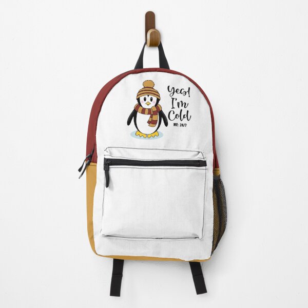 Item preview, Yes! I’m Cold, Me 24/7 Winter Penguin in Maroon and Gold designed and sold by Gsallicat.