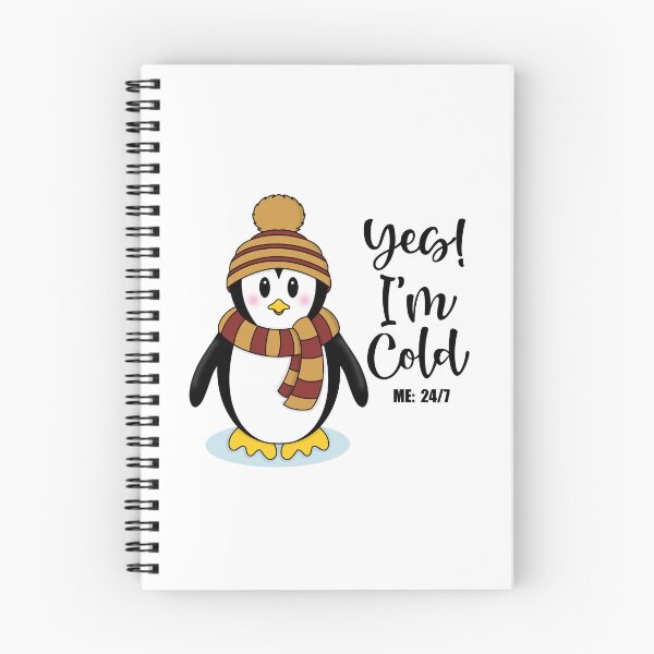 Item preview, Yes!  I’m Cold, Me 24/7 Winter Penguin in Maroon and Gold designed and sold by Gsallicat.