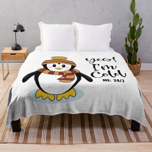 Item preview, Yes!  I’m Cold, Me 24/7 Winter Penguin in Maroon and Gold designed and sold by Gsallicat.