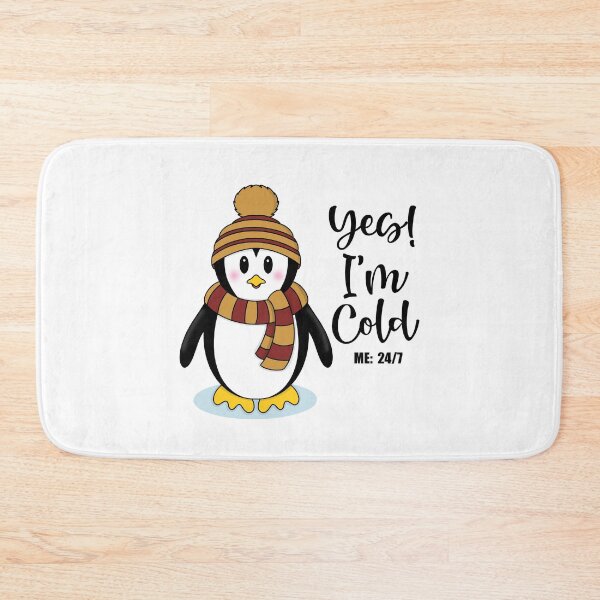 Item preview, Yes!  I’m Cold, Me 24/7 Winter Penguin in Maroon and Gold designed and sold by Gsallicat.