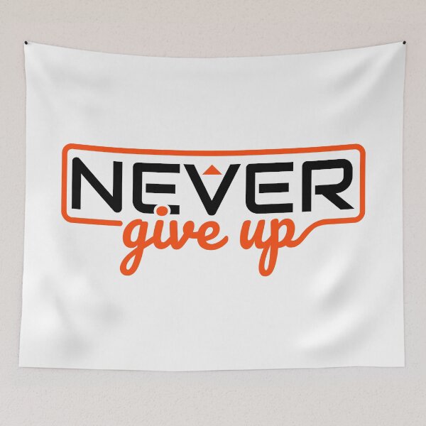 Item preview, Never Give Up Positive Words Quotes designed and sold by halleinstyle.