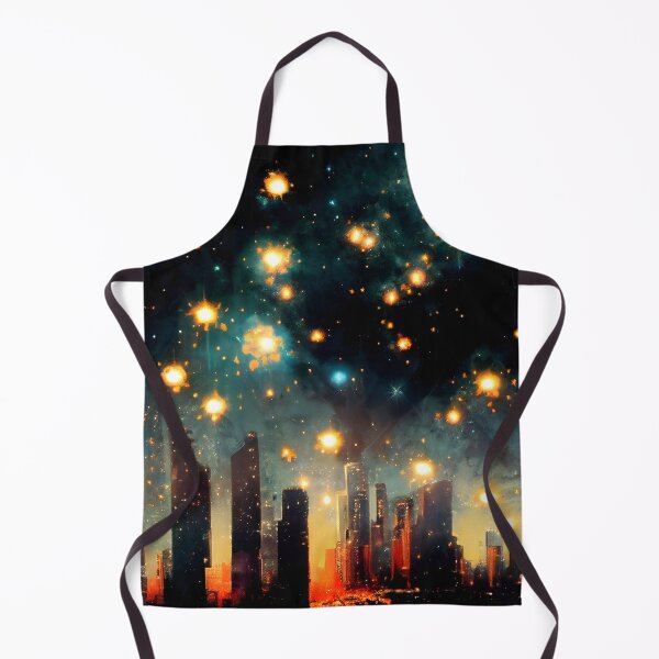 Item preview, Abstract Stars Above Futuristic Cityscape designed and sold by Foodcolored.