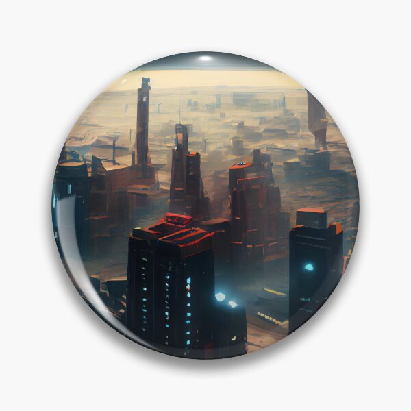 Item preview, Paisaje urbano futurista extendido a la atmósfera designed and sold by Foodcolored.