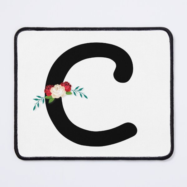 Item preview, Floral Black Monogram C designed and sold by ModernStyleBoho.