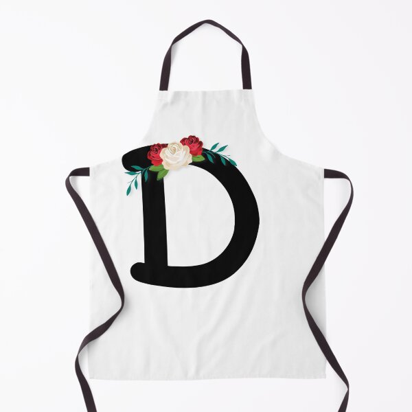 Item preview, Floral Black Monogram D designed and sold by ModernStyleBoho.