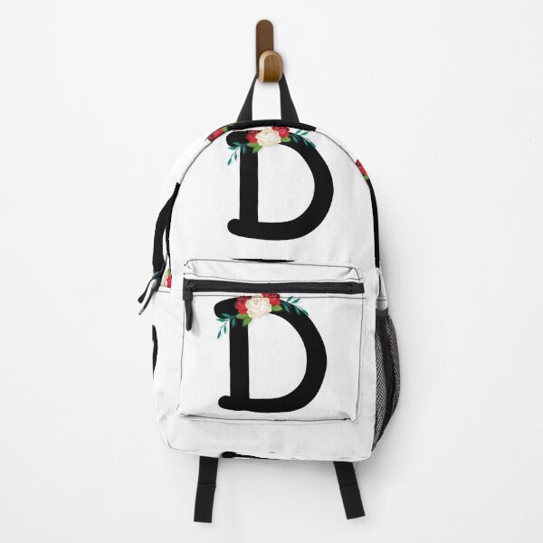 Item preview, Floral Black Monogram D designed and sold by ModernStyleBoho.