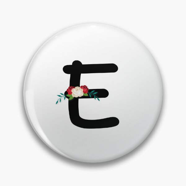 Item preview, Floral Black Monogram E designed and sold by ModernStyleBoho.