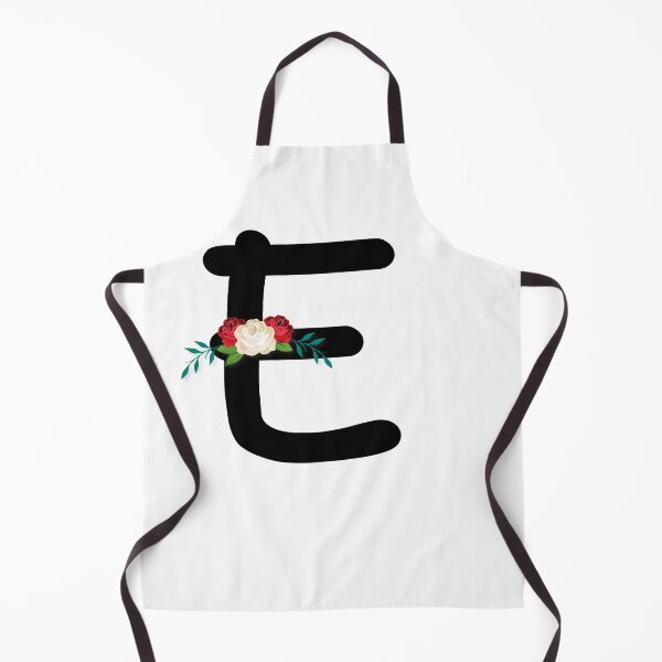 Item preview, Floral Black Monogram E designed and sold by ModernStyleBoho.