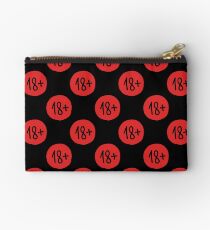age restriction sign seamless doodle pattern Studio Pouch
