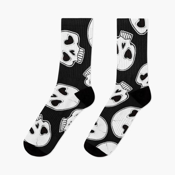 Item preview, Heart Eye Skull Pattern Black designed and sold by Kirin-Riki.