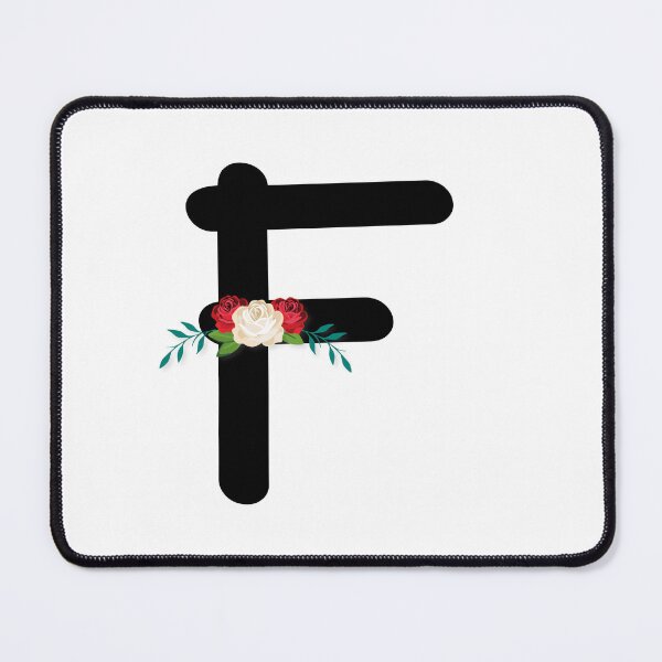 Item preview, Floral Black Monogram F designed and sold by ModernStyleBoho.