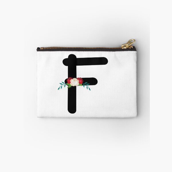 Item preview, Floral Black Monogram F designed and sold by ModernStyleBoho.