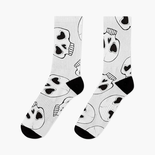 Item preview, Heart Eye Skull Pattern White designed and sold by Kirin-Riki.
