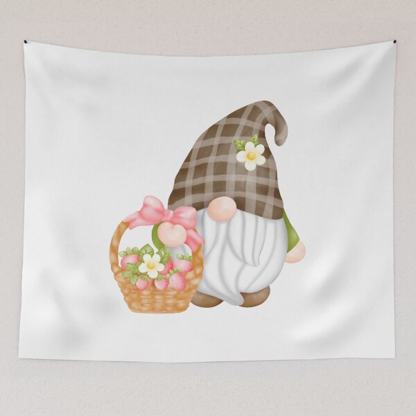 Item preview, Cute Plaid Strawberry Gnome designed and sold by silviaol.
