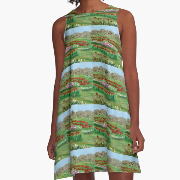 Poppy garden A-Line Dress