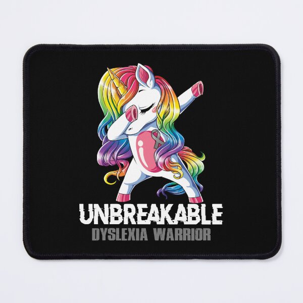 Item preview, Dyslexia Awareness - Unicorn Dyslexia Warrior Ribbon UNBREAKABLE designed and sold by Fernandezf.