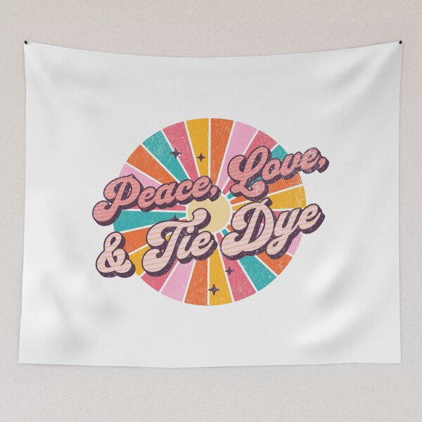 Item preview, Peace Love and Tie Dye - Gift For Rainbow Hippies - Distressed Designed designed and sold by AlanPhotoArt.