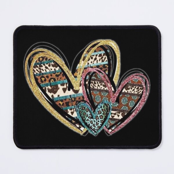 Item preview, Cute Western Hearts With Cheetah And Cowhide Design designed and sold by handsoftime2020.