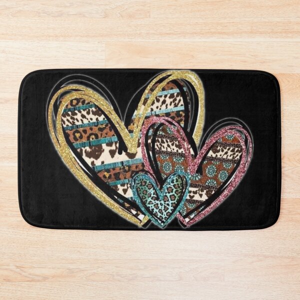 Item preview, Cute Western Hearts With Cheetah And Cowhide Design designed and sold by handsoftime2020.