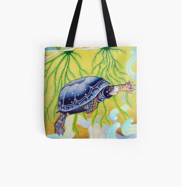 Spotted Turtle All Over Print Tote Bag