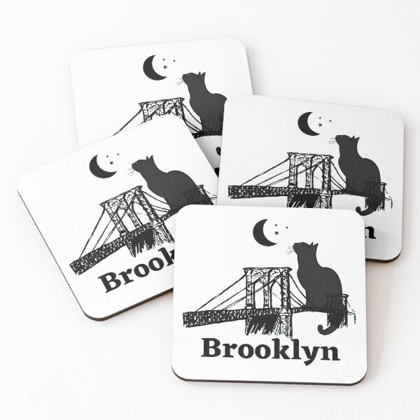 Item preview, Surreal giant cat looking at the moon in the city in Brooklyn, New york. Catzilla. designed and sold by EMIPRINCESS.