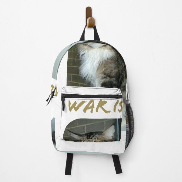 Item preview, The Tabby Main Coon Cat Says "WAR IS STUPID". designed and sold by TechLaughs.