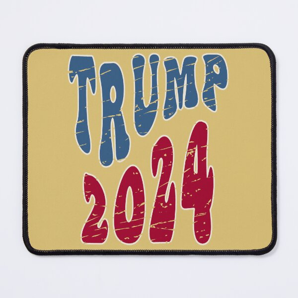 Item preview, Groovy Red White And Blue Trump 2024 Distressed Yellow Background designed and sold by StephanieBrock.