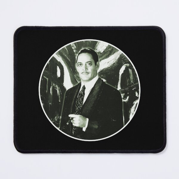 Item preview, Gomez Addams Raul Julia  Abstract Circle Black and White Portrait Digital Art  designed and sold by Gogmagosh.
