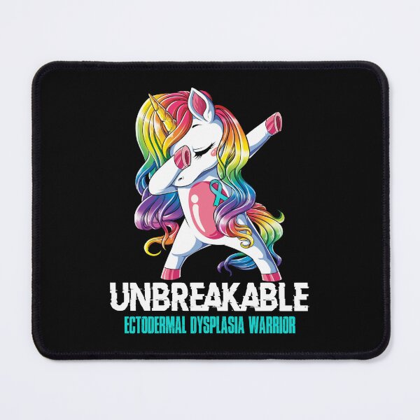 Item preview, Ectodermal Dysplasia Awareness - Unicorn Ectodermal Dysplasia Warrior Ribbon UNBREAKABLE designed and sold by Fernandezf.