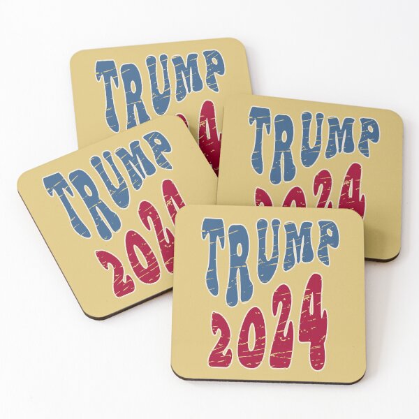 Item preview, Groovy Red White And Blue Trump 2024 Distressed Yellow Background designed and sold by BassHeadMomma.