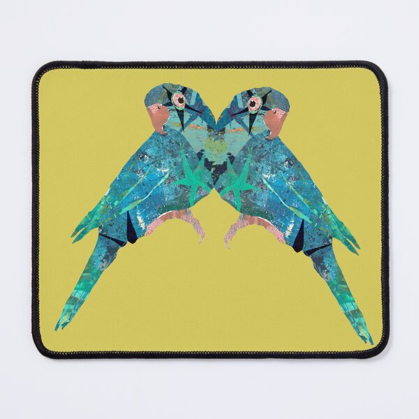 Item preview, Blue Mirrored Parakeet Birds  designed and sold by ginaisarty.