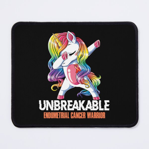 Item preview, Endometrial Cancer Awareness - Unicorn Endometrial Cancer Warrior Ribbon UNBREAKABLE designed and sold by Fernandezf.