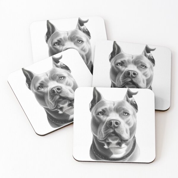 Item preview, Pitbull Drawing | Beautiful Dog Art designed and sold by Portraits of Dogs.