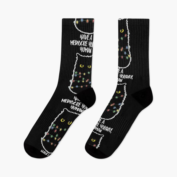 Item preview, Have A Mediocre Holiday Human Funny Christmas Cat Catmas designed and sold by TheInkElephant.