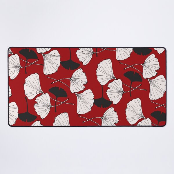 Item preview, Double Ginkgo Leaves Pattern Black, White and Red designed and sold by bloodberi.