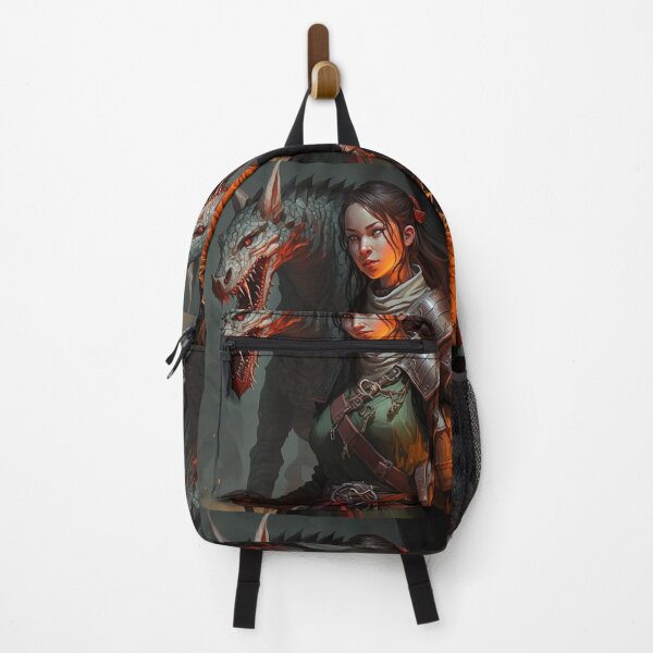 Item preview, DND Adventurer with her Dragon Friend designed and sold by AICreateWorlds.