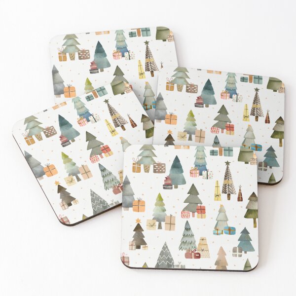 Item preview, Hipster Christmas - Christmas tress and presents designed and sold by TheMirwoForest.
