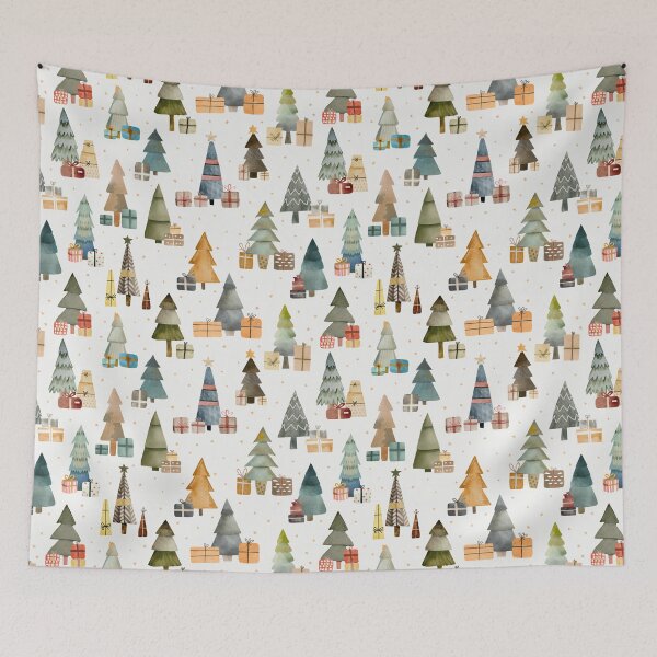 Item preview, Hipster Christmas - Christmas tress and presents designed and sold by TheMirwoForest.