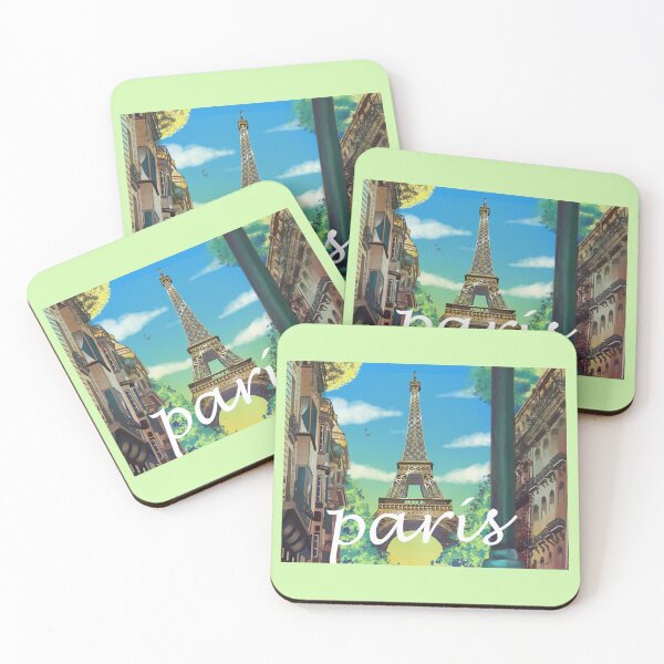 Item preview, illustration of the buildings and the eiffel tower in paris, france and with some plants designed and sold by kitsuneins.