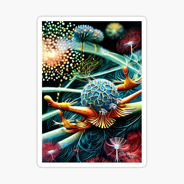 "Pillowcase Under A Microscope " Sticker for Sale by RitaMaye Redbubble