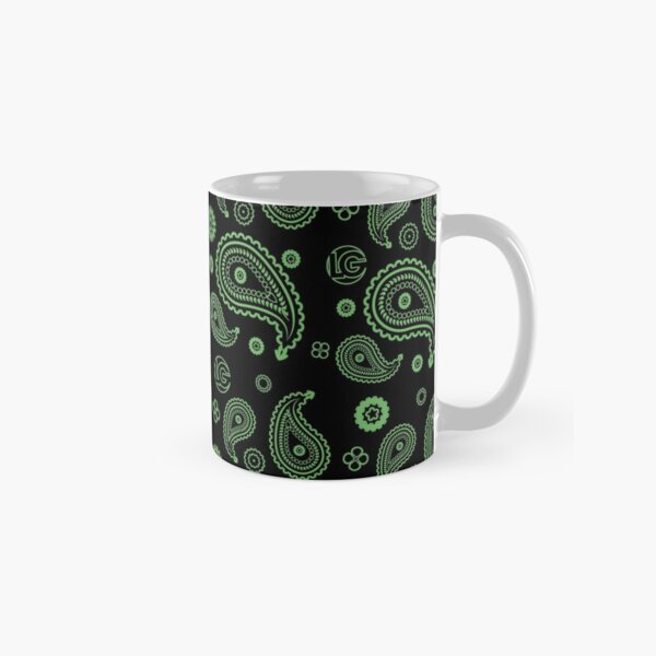 LG - The Modern Man - Art Toy Artwork - Green Paisley (BLK) Classic Mug